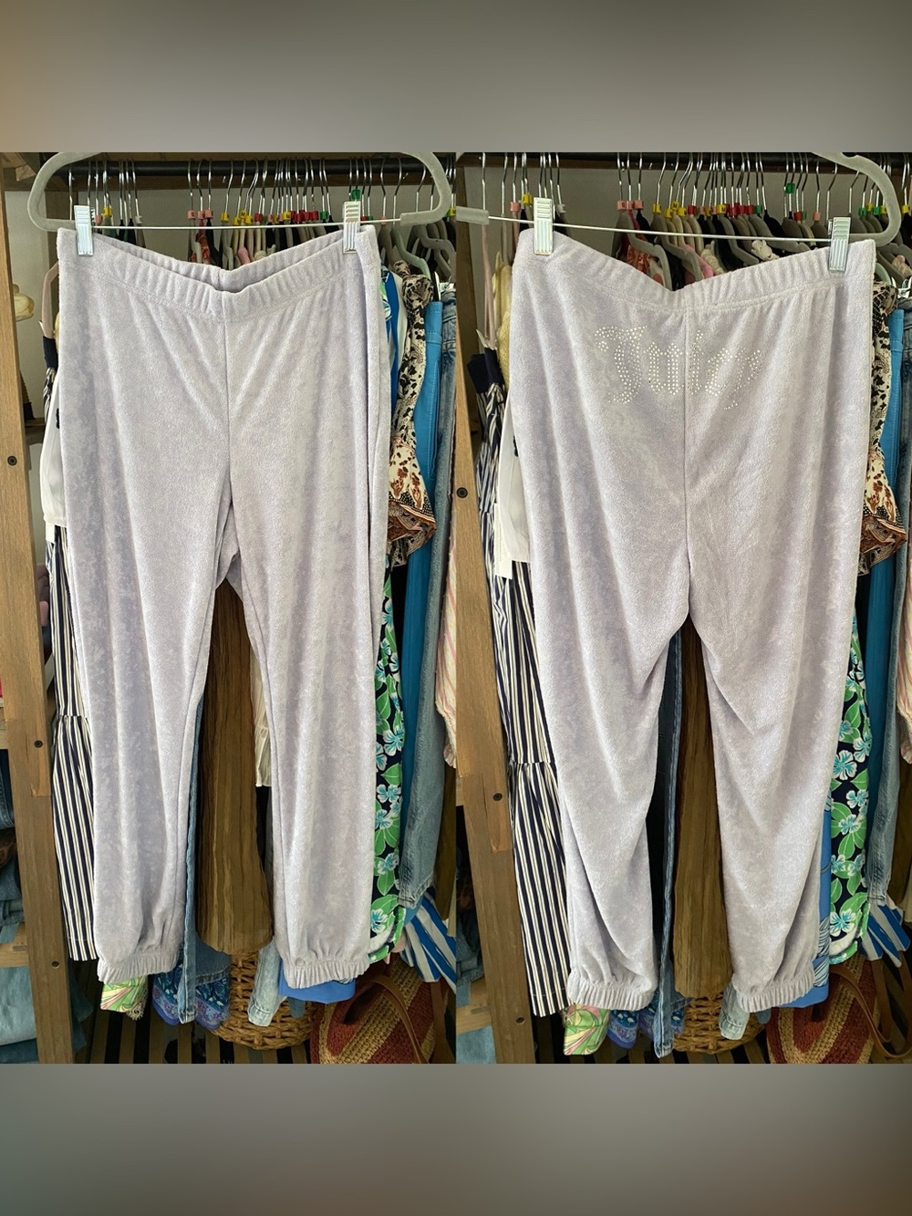 JUICY COUTURE Lilac Terrycloth Zip Hoodie & Jogger Sweat-pant Set! 💜 - Picture 11 of 16